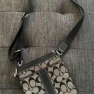 Coach Black and Gray Crossbody Bag